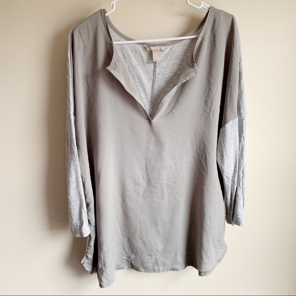 Banana Republic Mixed Media Dolman Sleeve Blouse